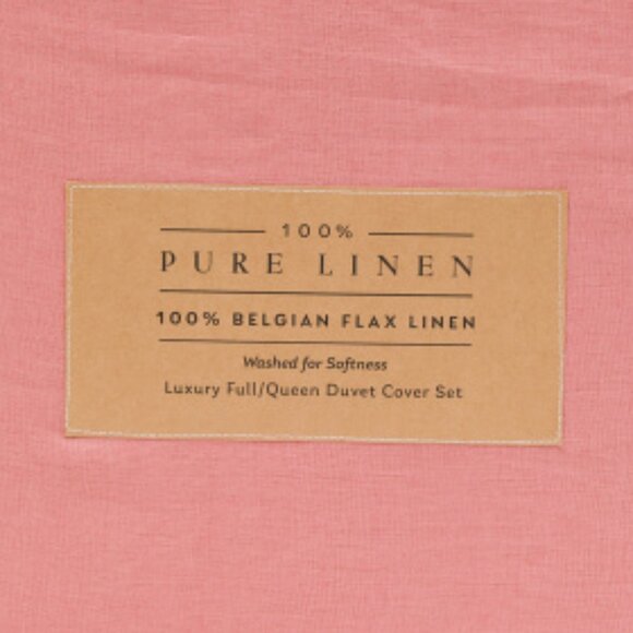 PURE LINEN 3pc Washed Linen Duvet Set - Picture 3 of 3